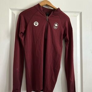 Lululemon red Olympic swiftly 1/2 zip